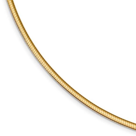 3mm Sterling Silver & Gold Tone Reversible Cubetto Necklace 16 Inch